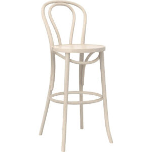WINNIE barstol med sædehøjde 75cm-WINNIE barstol  - HVID VASKET BEJDSE