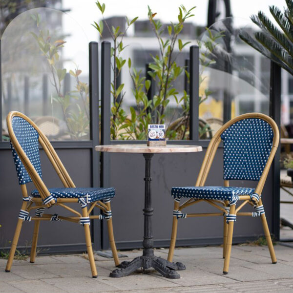 Vesterhavsblå - Caféstol - Flet-
