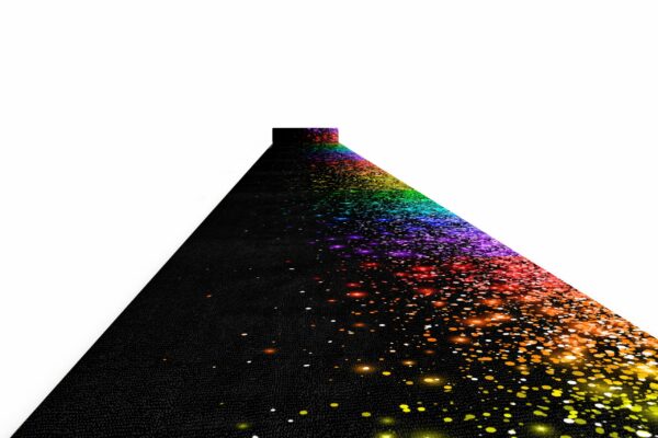 Messetæppe med print i nålefilt - 2x50m-Løber med print i nålefilt 2x50 m - disco