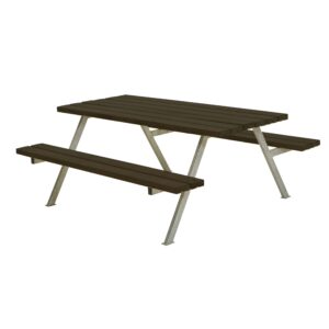 Alpha Bord/Bænkesæt 177x161x73cm-Alpha Bord/Bænkesæt 177x161x73cm - SORT