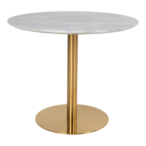 Balder - Cafébord-Balder Spisebord m. messing look- Ø90 CM