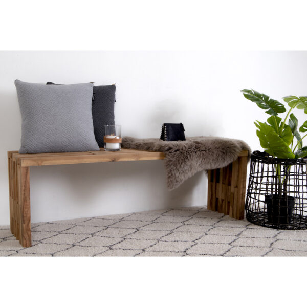 Teak bænk - 140x35 cm-