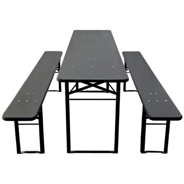 Brau Bord/bænk sæt 220x50 cm-Brau Bord/bænk sæt 220x50 cm - SORT