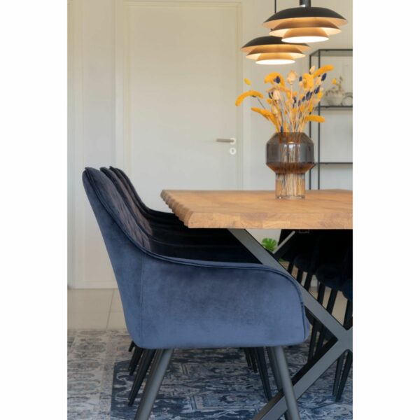 Toulon Spisebord olieret eg, bølget kant-