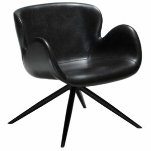 Gaia Loungestol-GAIA Loungestol, VINTAGE SORT KUNSTLÆDER, SORTE BEN