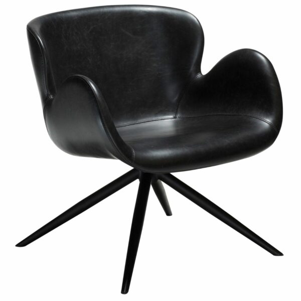 Gaia Loungestol-GAIA Loungestol, VINTAGE SORT KUNSTLÆDER, SORTE BEN