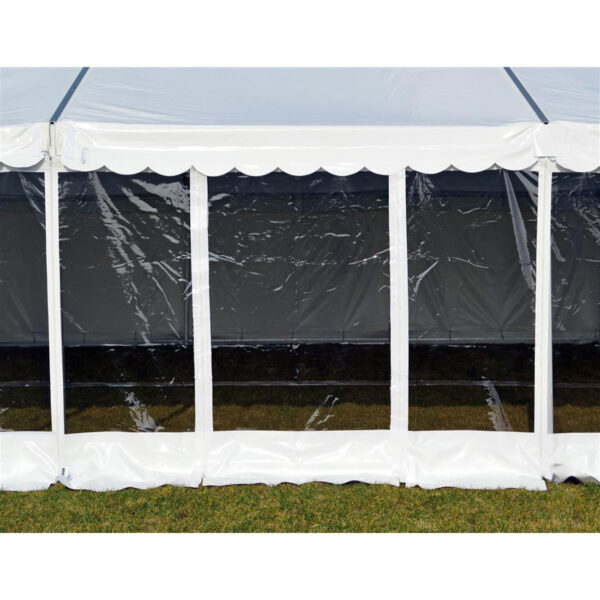 Side 2,2m hvid - lyn/dør - panorama, Verseidag PVC-