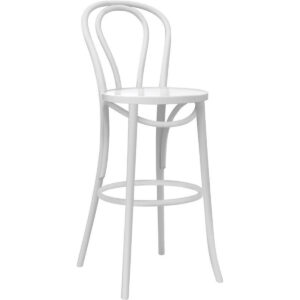 WINNIE barstol med sædehøjde 75cm-WINNIE barstol  - HVID LAK