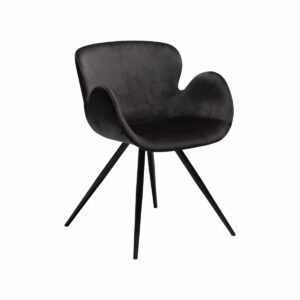Gaia stol-GAIA STOL  - METEORIT SORT VELOUR, SORTE BEN