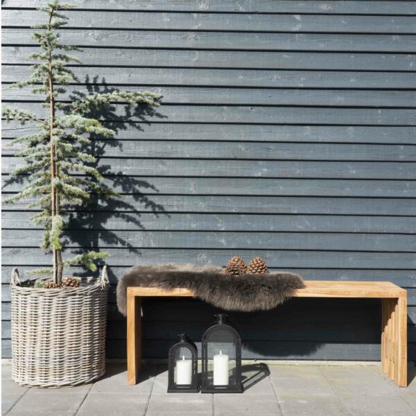 Teak bænk - 140x35 cm-