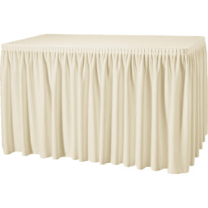 Bordskørt Plissé 4,1m-Bordskørt Plissé 4,1m - CREME