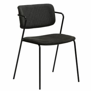 Zed stol-ZED CHAIR - CROW BLACK FABRIC