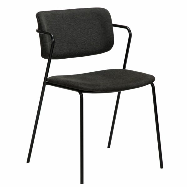 Zed stol-ZED CHAIR - CROW BLACK FABRIC