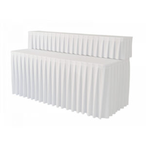 Zown Paramount plisse buffetcover - hvid-