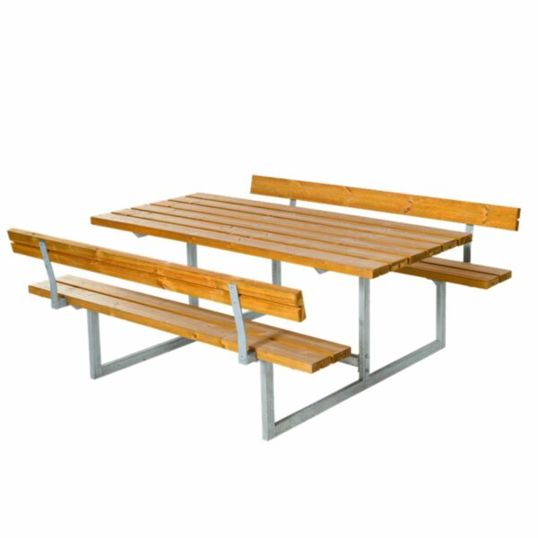 Basic Bord/Bænkesæt m/2 ryglæn-Basic Bord/Bænkesæt m/2 ryglæn - SORT