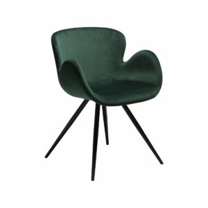 Gaia stol-GAIA STOL  - EMERALD GRØN VELOUR, SORTE BEN