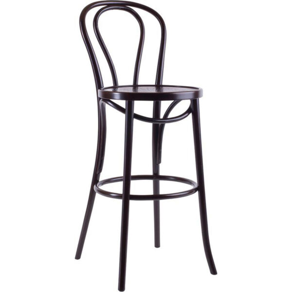 WINNIE barstol med sædehøjde 75cm-WINNIE barstol - WENGE BEJDSE