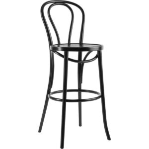 WINNIE barstol med sædehøjde 75cm-WINNIE barstol  - SORT LAK