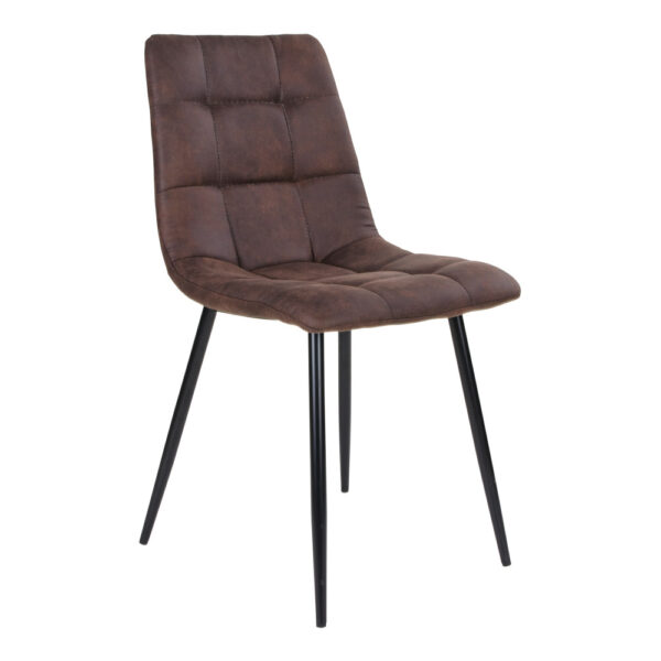 Marie stol -Marie stol  - SORT/MØRKEBRUNT MICROFIBER
