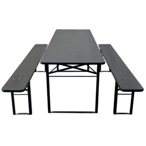 Brau Bord/bænk sæt 220x67 cm-Brau Bord/bænk sæt 220x67 cm - SORT