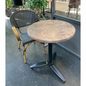 WERZALIT - Rustbrun bordplade rund -