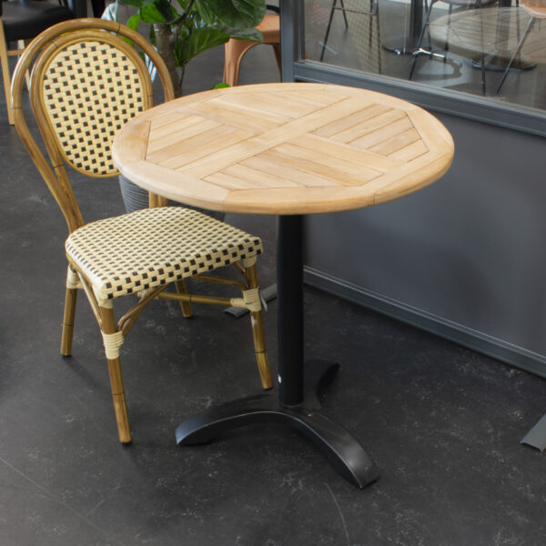 TEAK bordplade Rund-