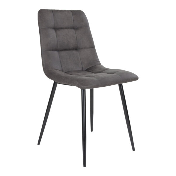Marie stol -Marie stol  - SORT/MØRKEGRÅ MICROFIBER