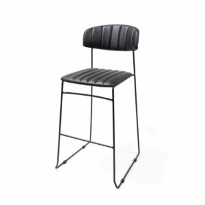 Mundo Stabel barstol med sædehøjde 80cm-Mundo Stabel barstol - SORT