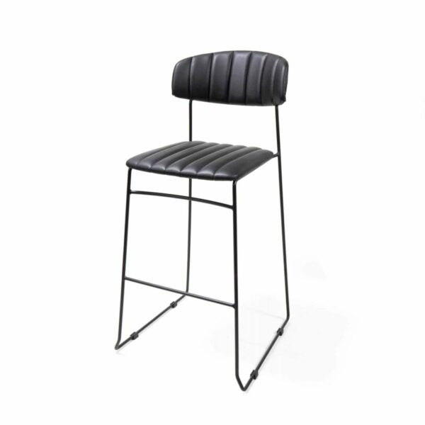 Mundo Stabel barstol med sædehøjde 80cm-Mundo Stabel barstol - SORT