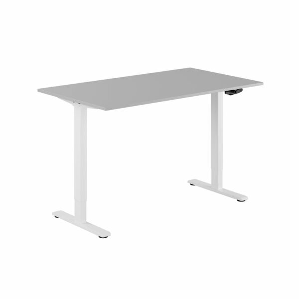 ECO Hæve/Sænkebord manuelt 140x80cm-ECO Hæve/Sænkebord manuelt 140x80cm  GRÅ-HVID