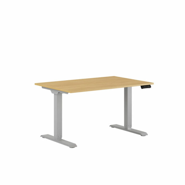 Premium Hæve/Sænkebord m/2 motorer 120x80cm-Premium Hæve/Sænkebord m/2 motorer 120x80cm  BØG -GRÅ