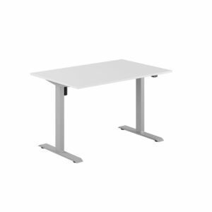 EASY Hæve/Sænkebord m/1 motor 120x80cm-EASY Hæve/Sænkebord m/1 motor 120x80cm  HVID-GRÅ