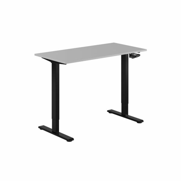 ECO Hæve/Sænkebord manuelt 120x60cm-ECO Hæve/Sænkebord manuelt 120x60cm  GRÅ-SORT
