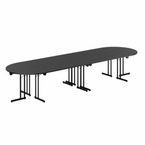 Konferencebord - 400x120cm - Sammenklappeligt bord-Konference Style - 400x120cm - SORT-SORT