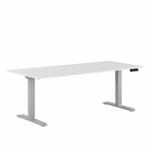 Premium Hæve/Sænkebord m/2 motorer 180x80cm-Premium Hæve/Sænkebord m/2 motorer 180x80cm  HVID -GRÅ
