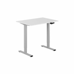 ECO Hæve/Sænkebord manuelt 100x70cm-ECO Hæve/Sænkebord manuelt 100x70cm  HVID-GRÅ