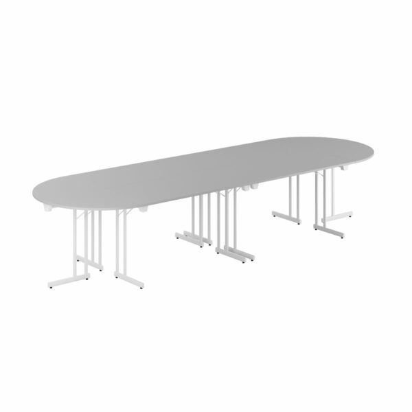 Konferencebord - 360x120cm - Sammenklappeligt bord-Konference Style - 360x120cm - GRÅ-HVID