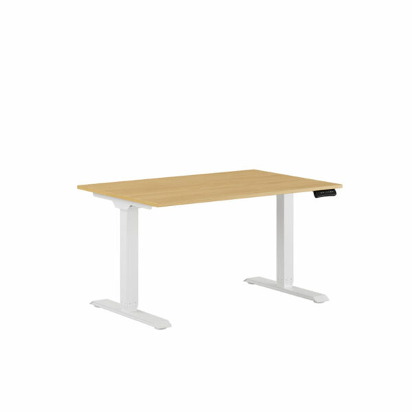 Premium Hæve/Sænkebord m/2 motorer 120x80cm-Premium Hæve/Sænkebord m/2 motorer 120x80cm  BØG -HVID