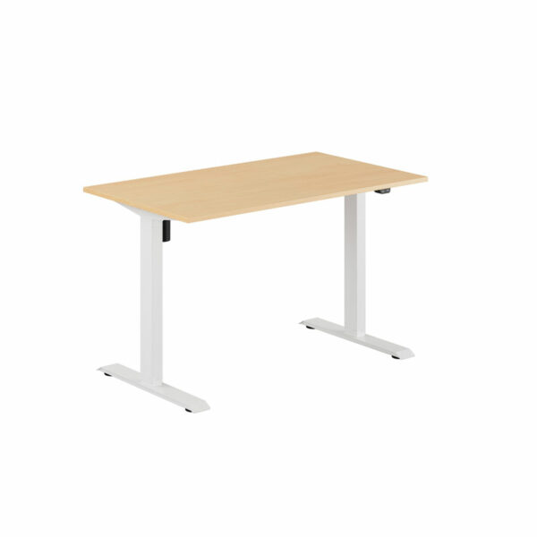 EASY Hæve/Sænkebord m/1 motor 120x70cm-EASY Hæve/Sænkebord m/1 motor 120x70cm  BØG-HVID
