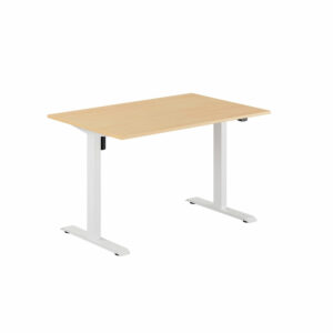 EASY Hæve/Sænkebord m/1 motor 120x80cm-EASY Hæve/Sænkebord m/1 motor 120x80cm  BØG-HVID