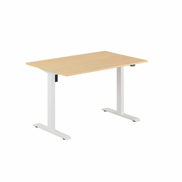 EASY Hæve/Sænkebord m/1 motor 120x80cm-EASY Hæve/Sænkebord m/1 motor 120x80cm  BØG-HVID