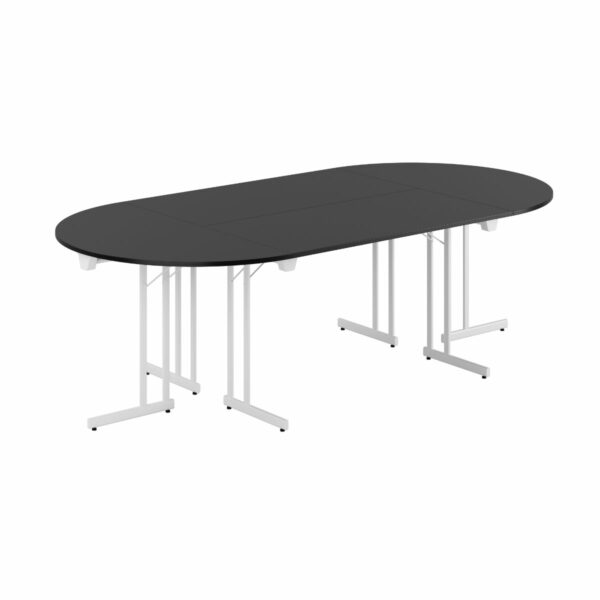 Konferencebord - 240x120cm - Sammenklappeligt bord-Konference Style - 240x120cm - SORT-HVID