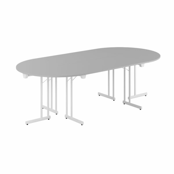 Konferencebord - 240x120cm - Sammenklappeligt bord-Konference Style - 240x120cm - GRÅ-HVID