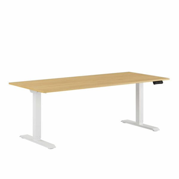 Premium Hæve/Sænkebord m/2 motorer 180x80cm-Premium Hæve/Sænkebord m/2 motorer 180x80cm  BØG -HVID