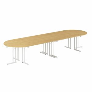 Konferencebord - 400x120cm - Sammenklappeligt bord-Konference Style - 400x120cm - EG-HVID