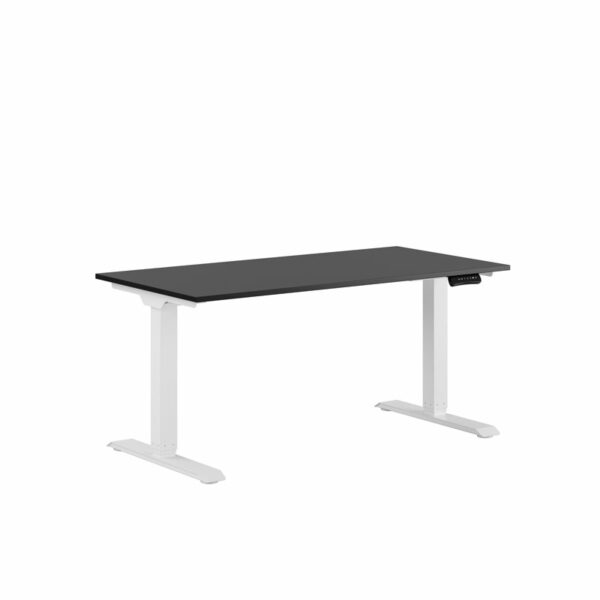 Premium Hæve/Sænkebord m/2 motorer 140x70cm-Premium Hæve/Sænkebord m/2 motorer 140x70cm  SORT -HVID