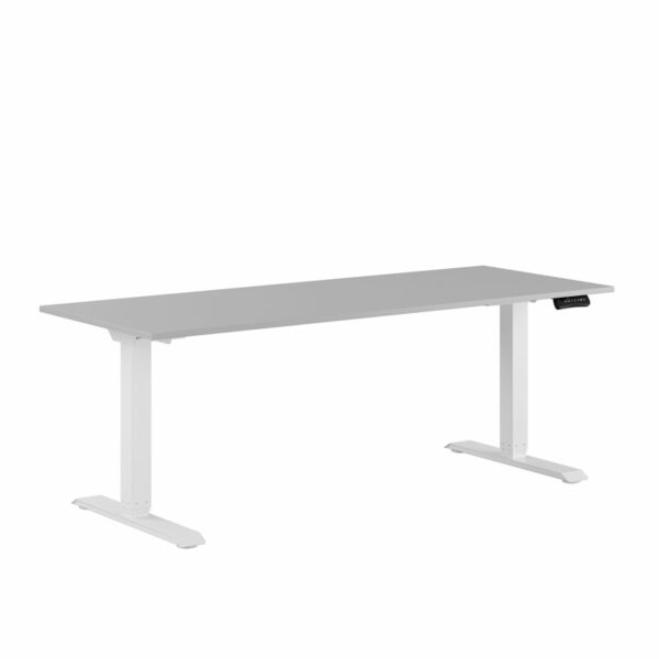 Premium Hæve/Sænkebord m/2 motorer 180x70cm-Premium Hæve/Sænkebord m/2 motorer 180x70cm  GRÅ -HVID