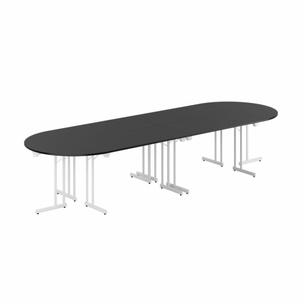 Konferencebord - 360x120cm - Sammenklappeligt bord-Konference Style - 360x120cm - SORT-HVID