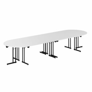 Konferencebord - 400x120cm - Sammenklappeligt bord-Konference Style - 400x120cm - HVID-SORT