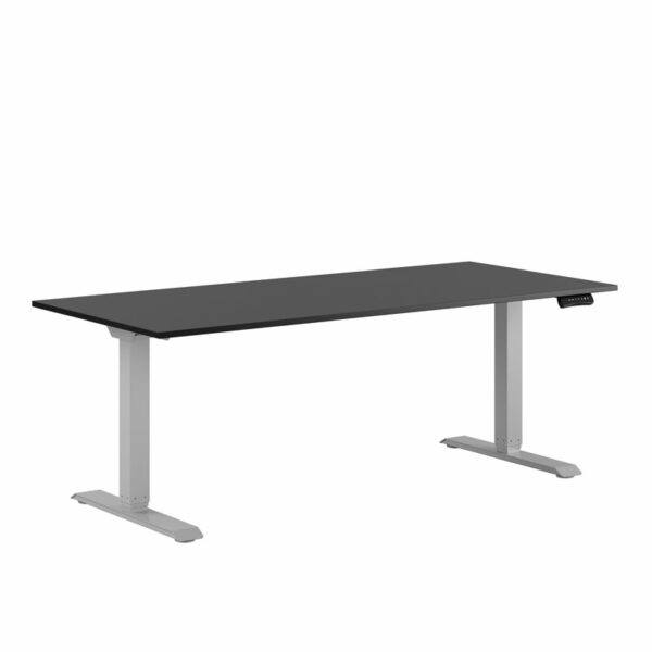 Premium Hæve/Sænkebord m/2 motorer 180x80cm-Premium Hæve/Sænkebord m/2 motorer 180x80cm  SORT -GRÅ